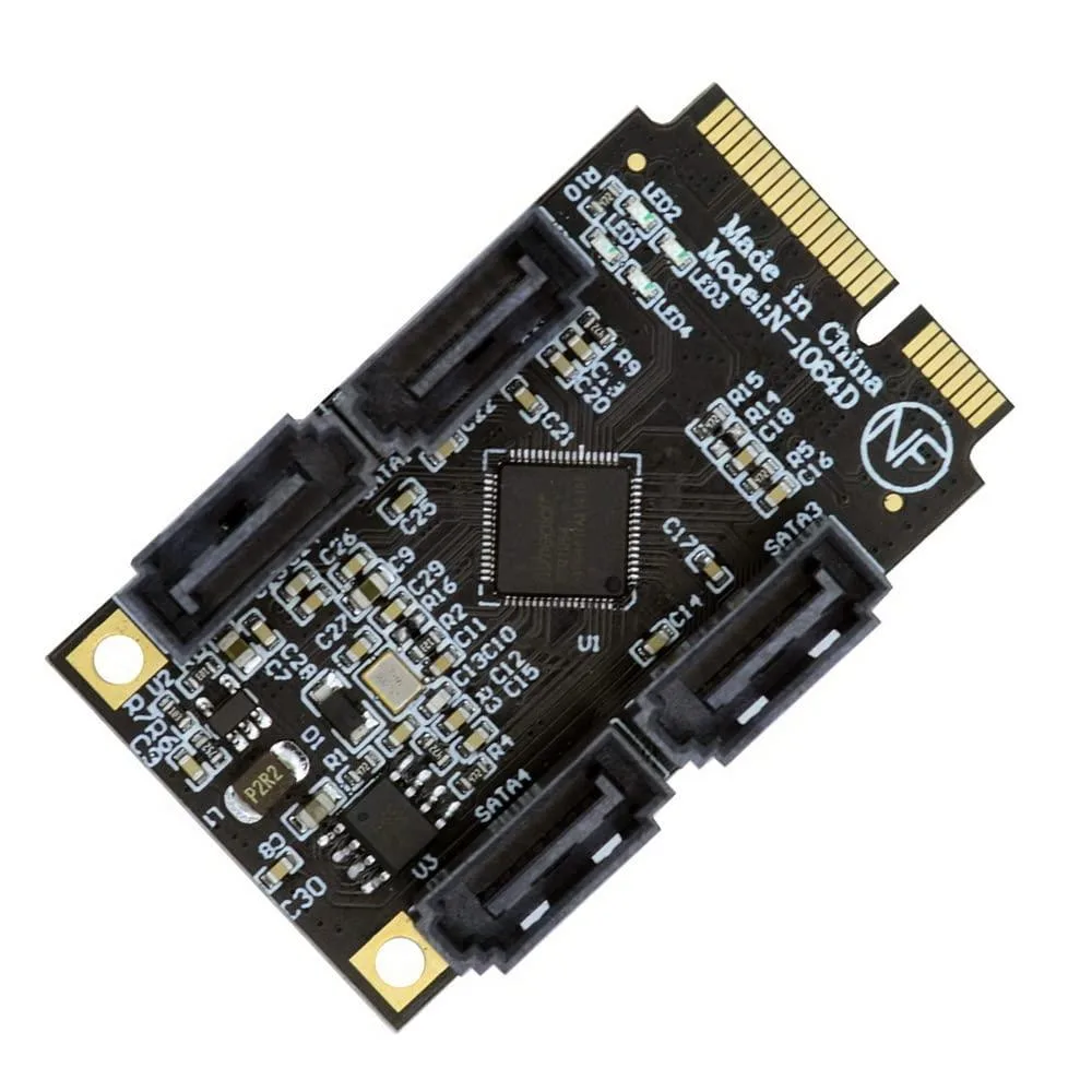 LORDWORLD LORDWORLD Mini PCI-E to SATA 3.0 4-Port Card ASM1064 — product photo