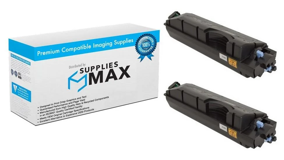 SuppliesMax SuppliesMax Compatible Black Toner Cartridge 2-Pack 8000 Pages for Kyocera ECOSYS M6630cidn P6230cdn — product photo