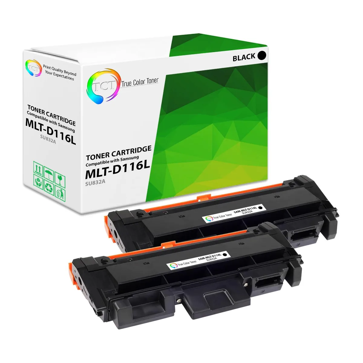True Color Toner True Color Toner MLT-D116L Black Toner Cartridge 2 Pack 3000 Pages — product photo