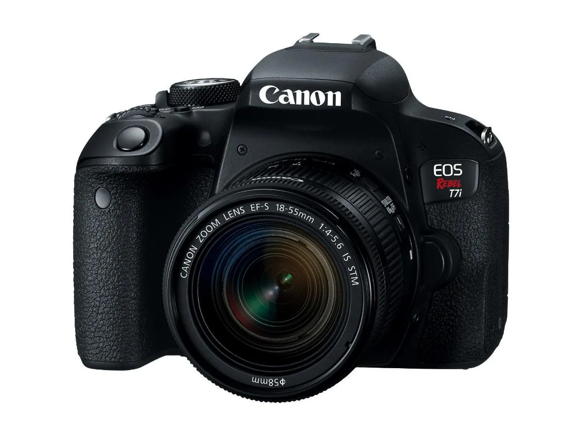 Canon International Canon EOS Rebel T7i EF-S 18-55 IS STM camera kit — product photo