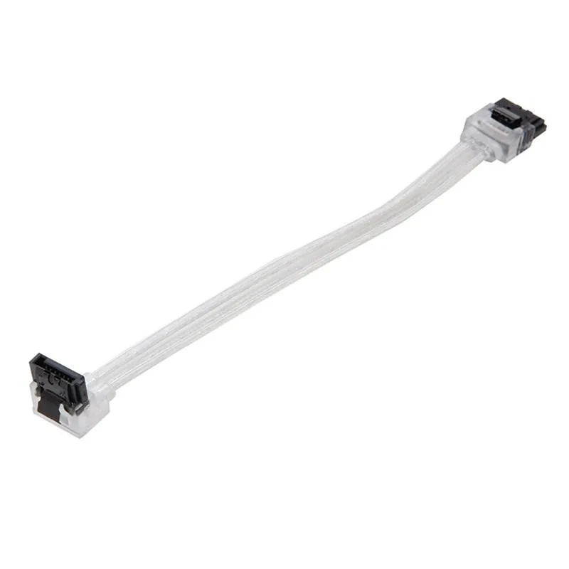 EN-Labs EN-Labs SATA cable 6" 90° to 180° locking silver — product photo