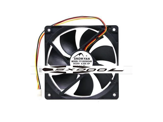 SXDOOL SXDOOL YY12025H24B 120x120x25mm 24V 0.21A 2600RPM 80CFM 42dB Double ball bearing case fan — product photo