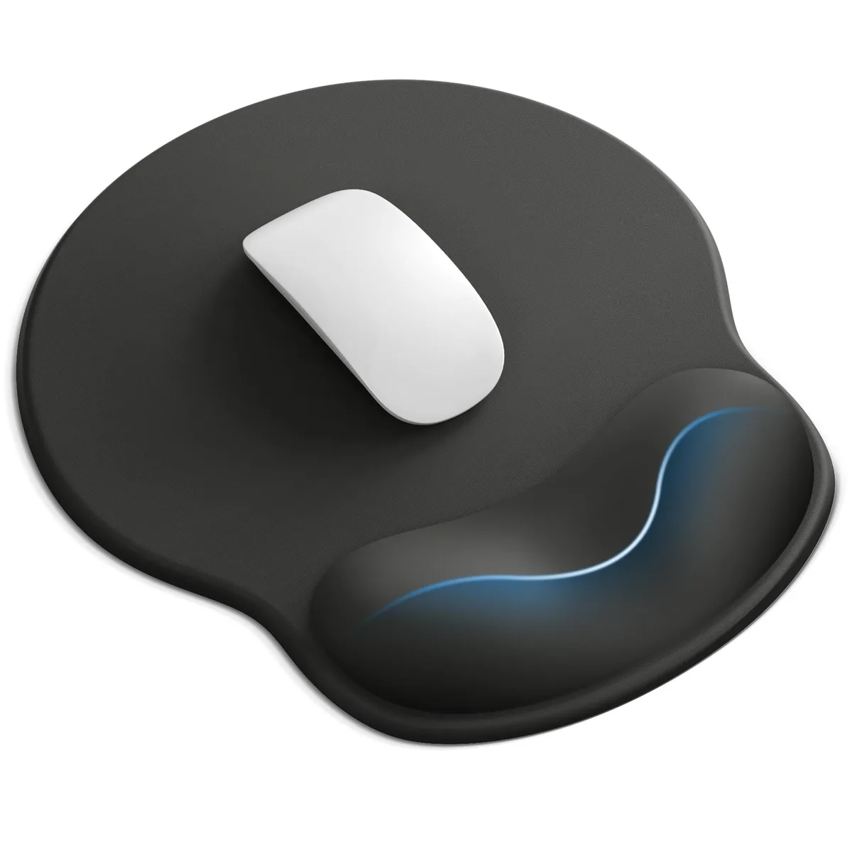  Laborio Ergonomic Mouse Pad with Gel Wrist Rest, Black, 10.6" x 9 — product photo