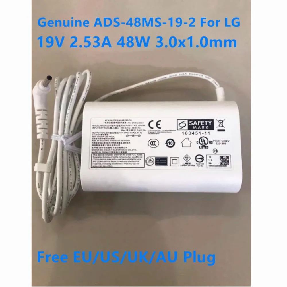 Graviton Graviton 19V 2.53A 48W AC Adapter for LG GRAM 15Z970 14Z980C — product photo