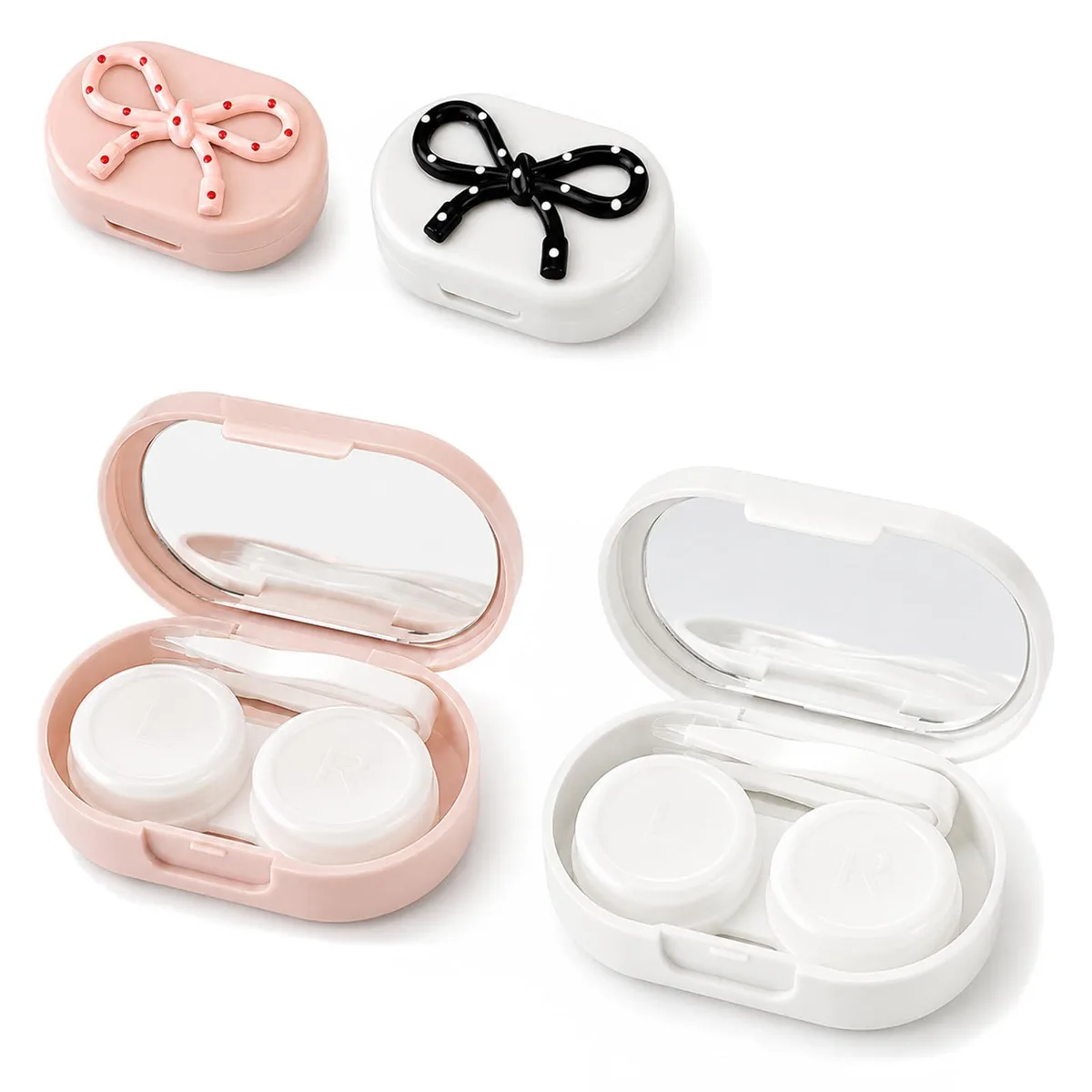  XHLIZHU Contact Lens Case Style C with Mirror and Tweezers — product photo