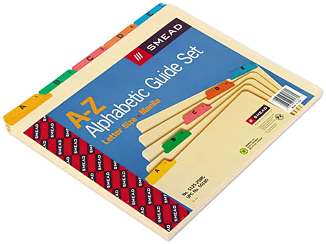 Smead Smead 50180 File Guides Alpha 1/5 Tab Letter 25/Set — product photo