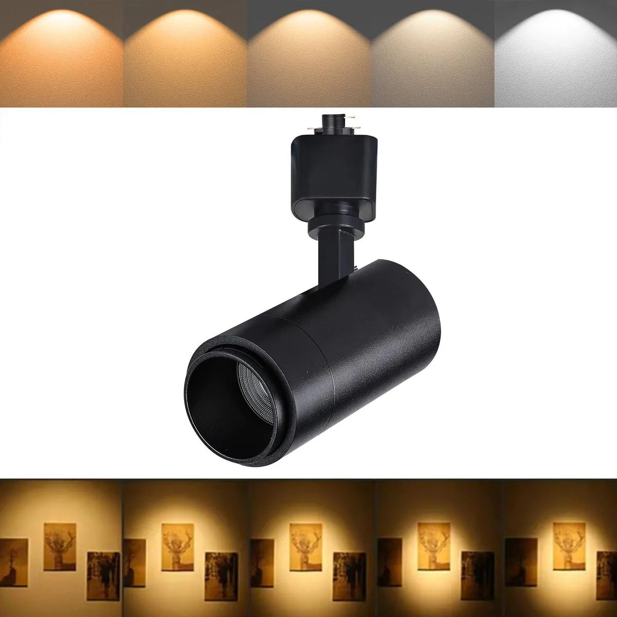  Ajbvp AJ-001-B 12W 5CCT LED Track Lighting Head Black — product photo