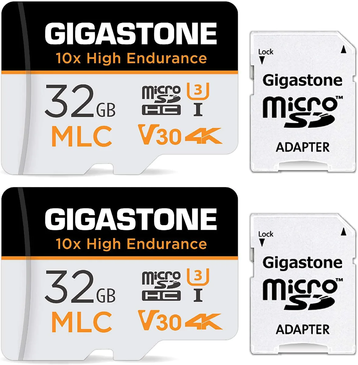 Gigastone Corporation Gigastone Industrial 32GB 2-Pack MLC High Endurance Micro SD Card — product photo