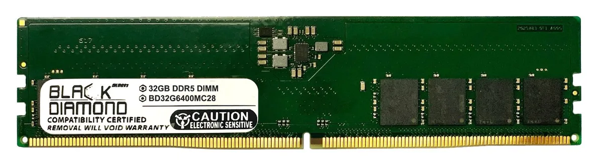 Black Diamond Memory Black Diamond Memory BD32G6400MC28 32GB DDR5 6400 memory upgrade — product photo