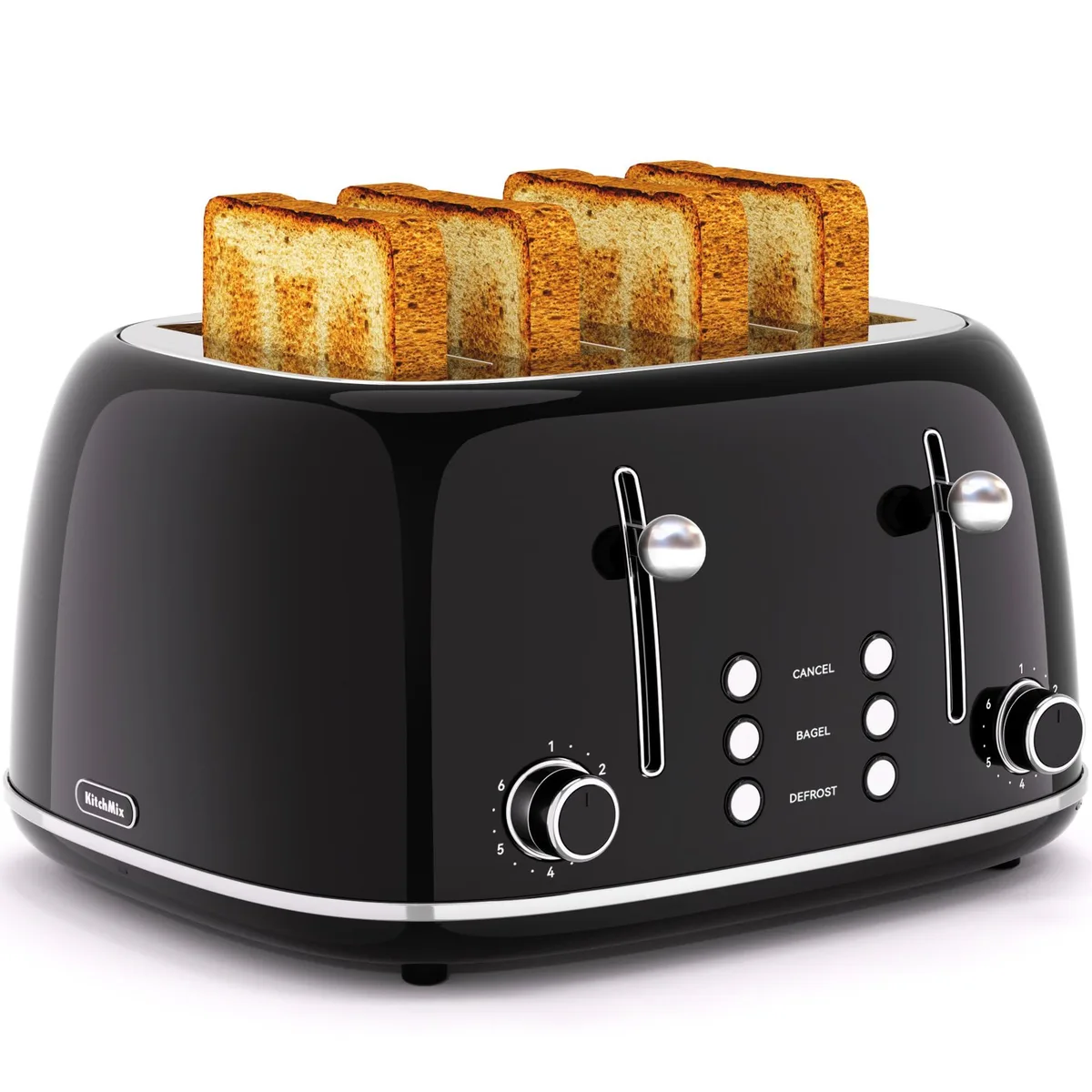  KITCHMIX WT-340A 2-slice toaster 1650W black — product photo