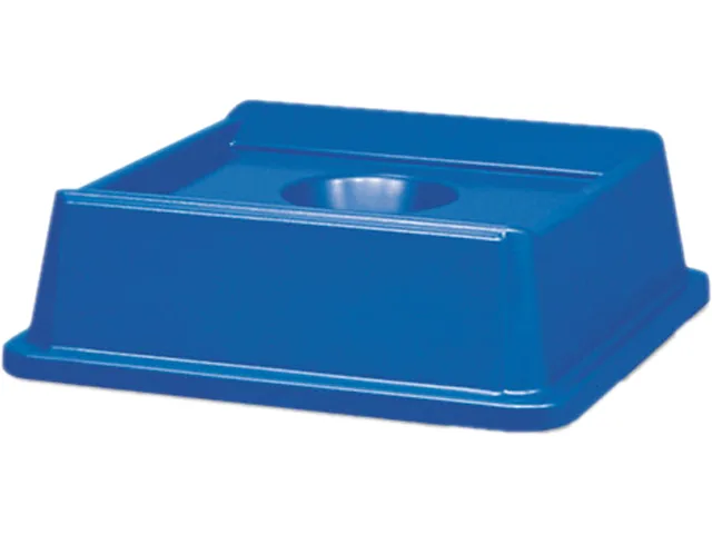 Rubbermaid Commercial Rubbermaid Commercial RCP 2791 BLU recycling top square blue 6.25 x 20.13 x 20.13 cleaning — product photo