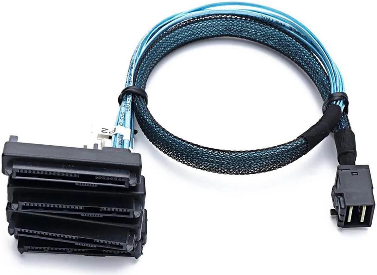 Vszerda Vszerda SFF-8643 to 4× SFF-8482 SATA cable 1.6 ft — product photo