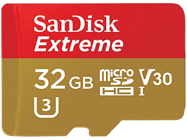 SanDisk SanDisk Extreme 32GB microSDHC UHS-I U3 V30 memory card SDSQXVF-032G-GN6MA — product photo