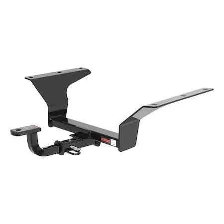 Black Curt Manufacturing trailer hitch with 1-1/4 inch ball mount attached
