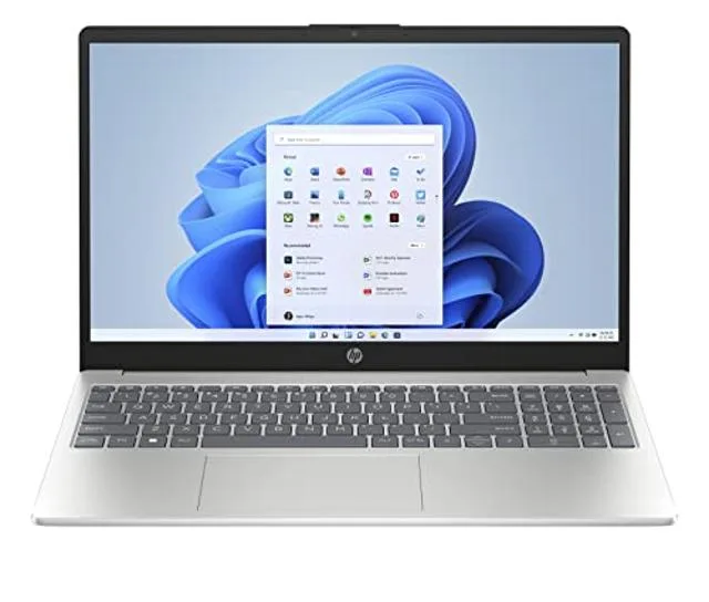 HP HP 15.6 inch laptop AMD Ryzen 3 7320U Radeon 8 GB LPDDR5 Silver 15-fc0010nr — product photo