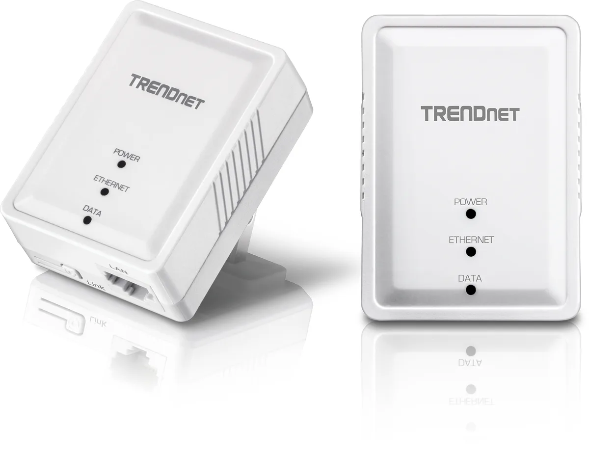TRENDnet TRENDnet TPL-406E2K powerline networking kit, 2 adapters, 500 Mbps — product photo