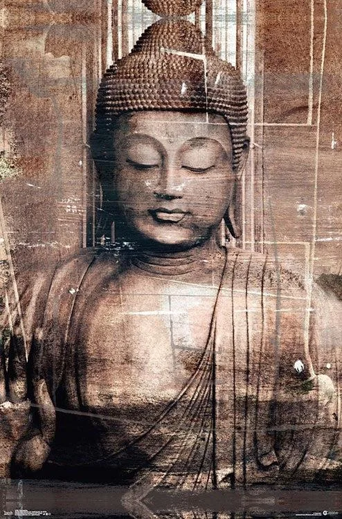 Thai Buddha poster print, 22 by 34 inches, premium heavy stock paper