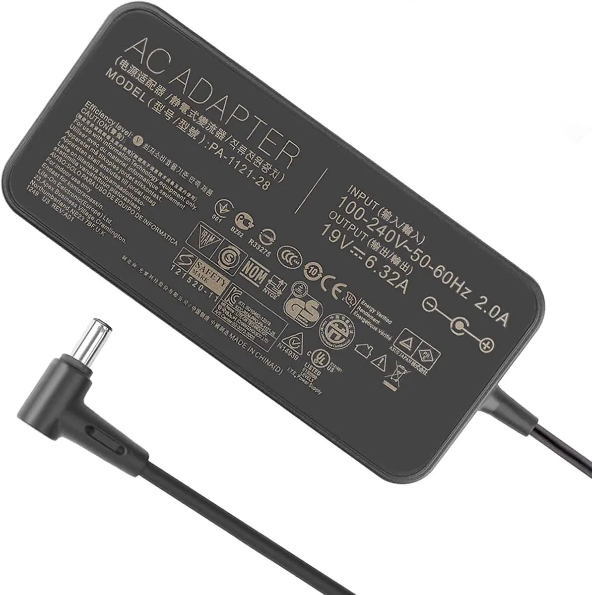 NShi NShi 120W 19V 6.32A AC Adapter 6.0×3.7mm laptop replacement part — product photo