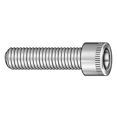 Zoro Select 7/16-14 socket head cap screw black oxide 3/4 inch fully threaded alloy steel