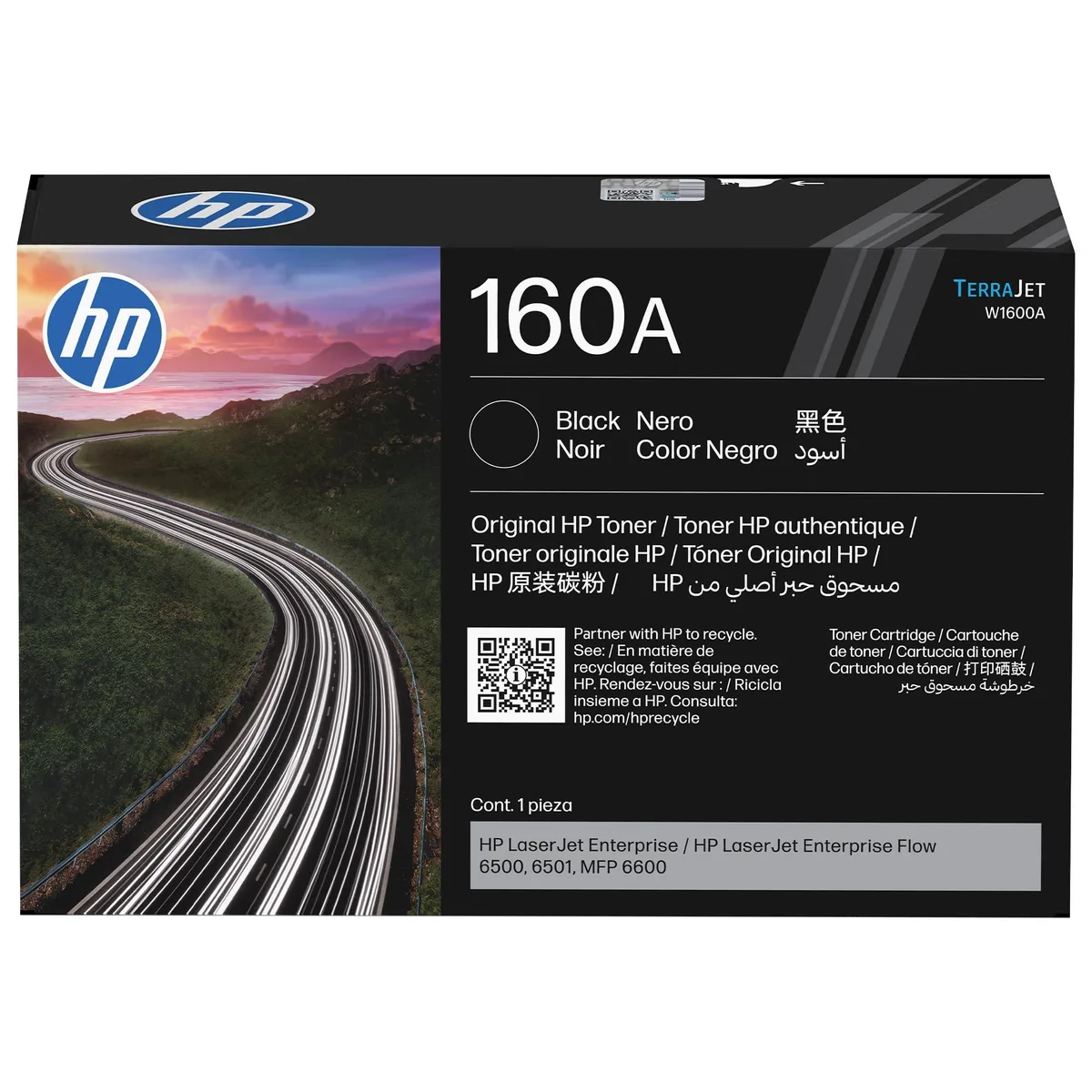 HP HP 160A Black Original LaserJet Toner Cartridge (W1600A) — product photo