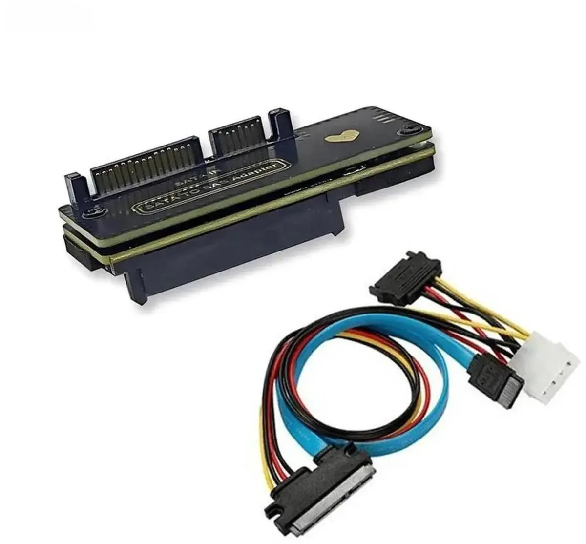 SMUGDESK SMUGDESK SATA 3.0 to SAS Riser Card 22Pin to 29Pin 6Gbps with Cable for 2.5" &amp; 3.5" SAS HDD — product photo