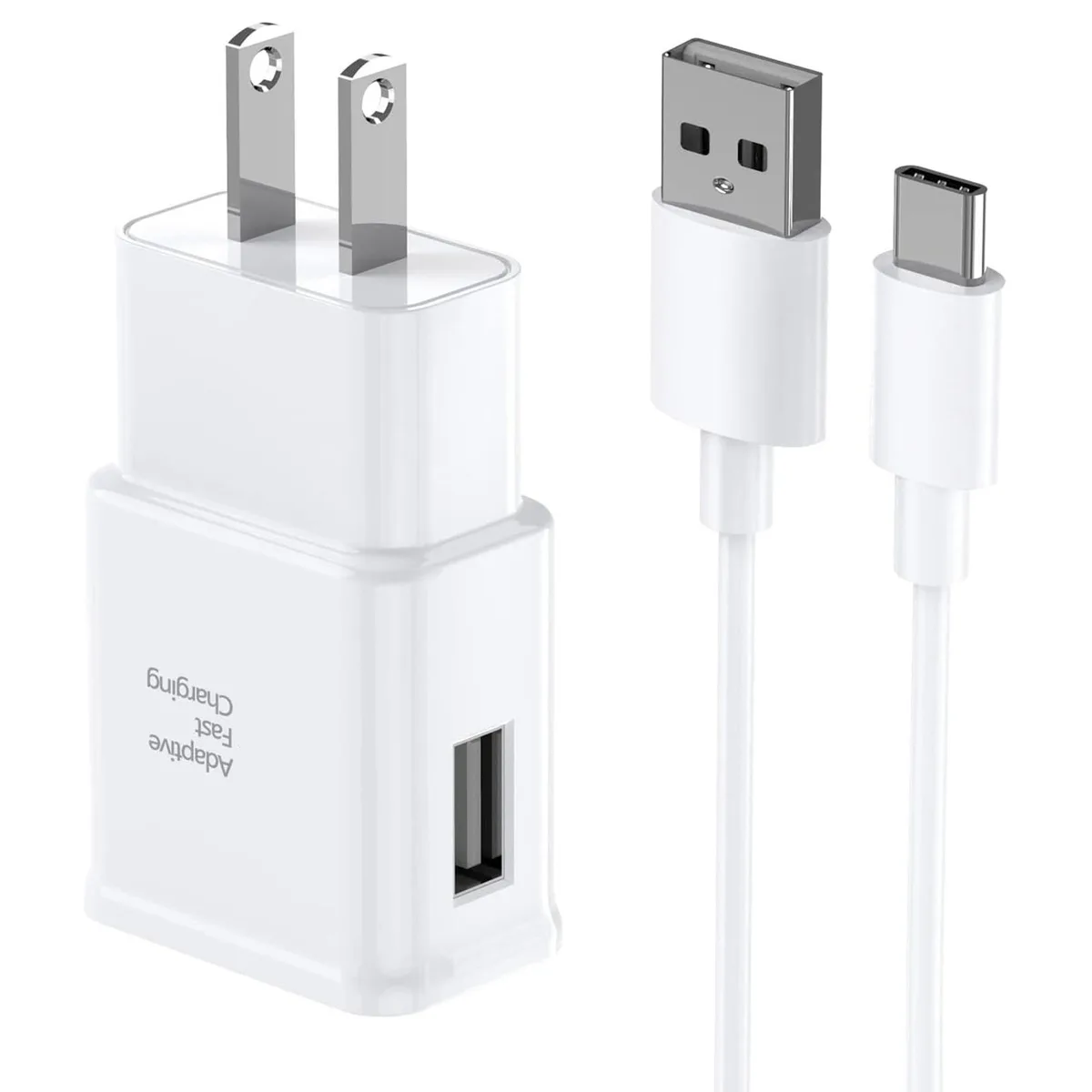 No Sew No Sew 15W USB Wall Charger 6.6ft Type C Cable Black — product photo