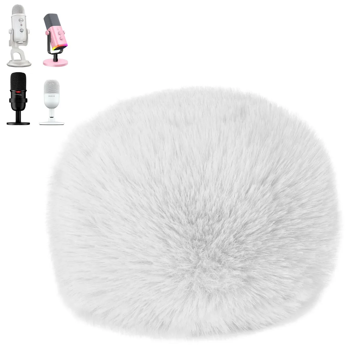 Avid Furry Windscreen Cover (White) — product photo