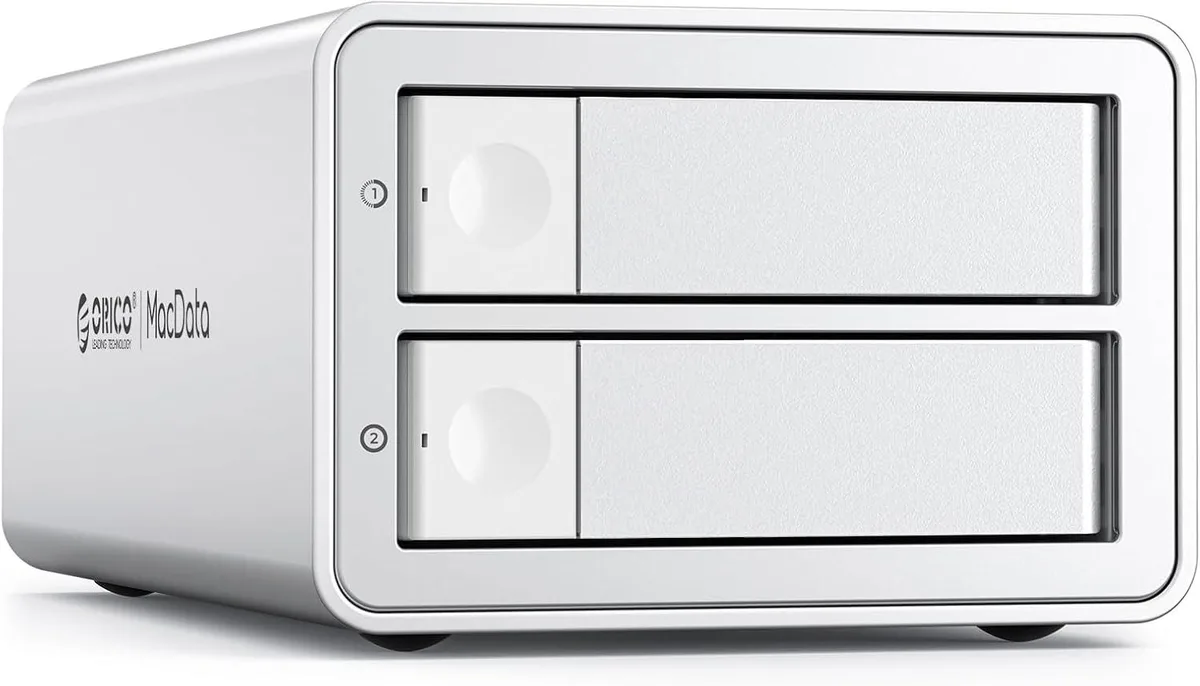 Orico Orico 2-Bay RAID Enclosure USB 3.0 Fan 44TB Silver — product photo