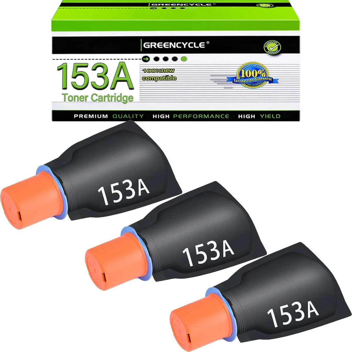 GREENCYCLE GREENCYCLE W1530A Compatible Black Toner Cartridge 3-Pack — product photo
