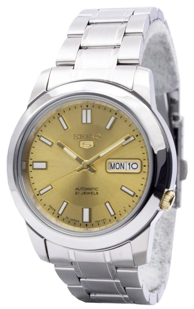 Seiko Seiko 5 Automatic 21 Jewels 38.00mm Gold Dial Men's Watch — product photo