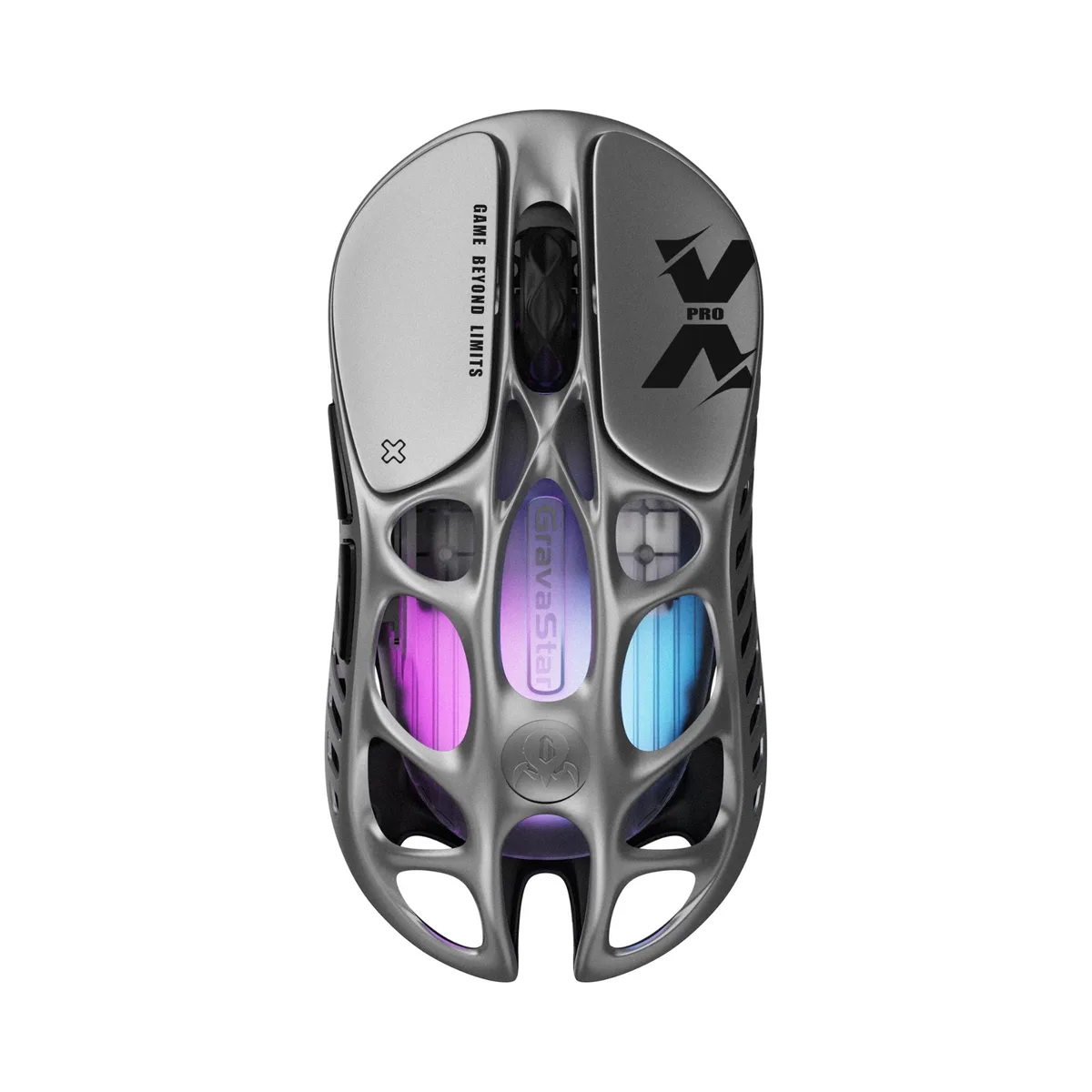 GravaStar GravaStar Mercury X PRO Interstellar Silver Gaming Mouse — product photo