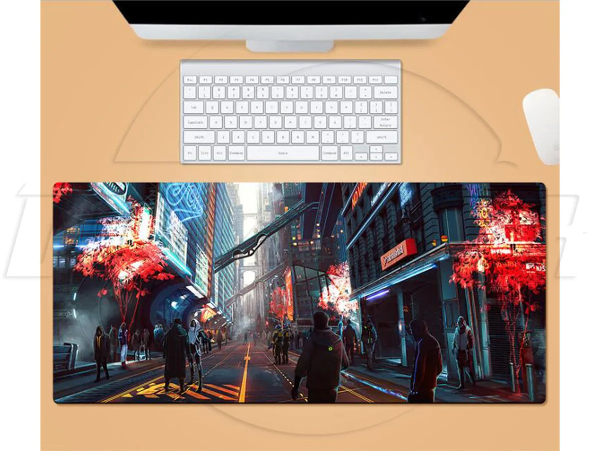 sakose sakose Cyberpunk 2077 Extended 2XL Mouse Pad Cognac 35.40 x 15.70 in — product photo