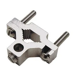 Aluminium pipe ground clamp with hex socket steel screw, 3.75 in