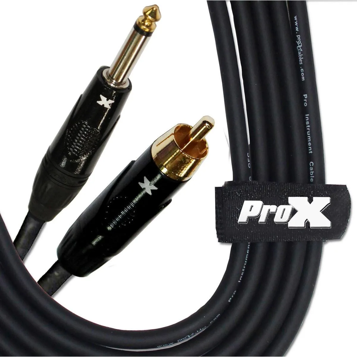 ProX ProX XC-PR25 25 ft RCA Male to 1/4" TS Male Audio Cable — product photo