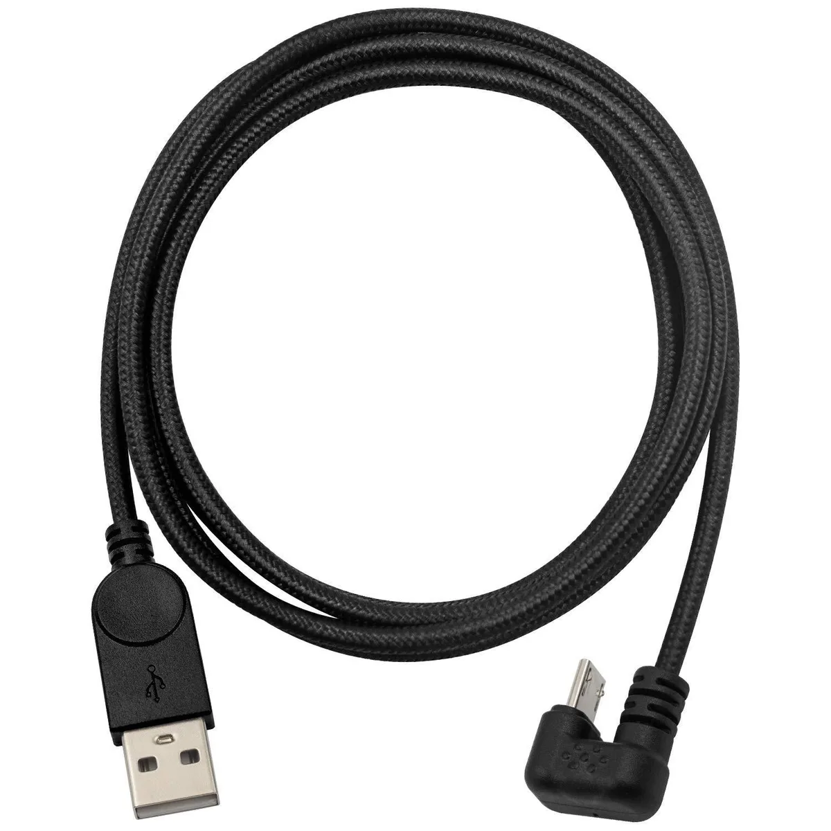 Vszerda Vszerda Micro USB Cable 180° U-Shape 5ft Nylon Braided 3A Black — product photo