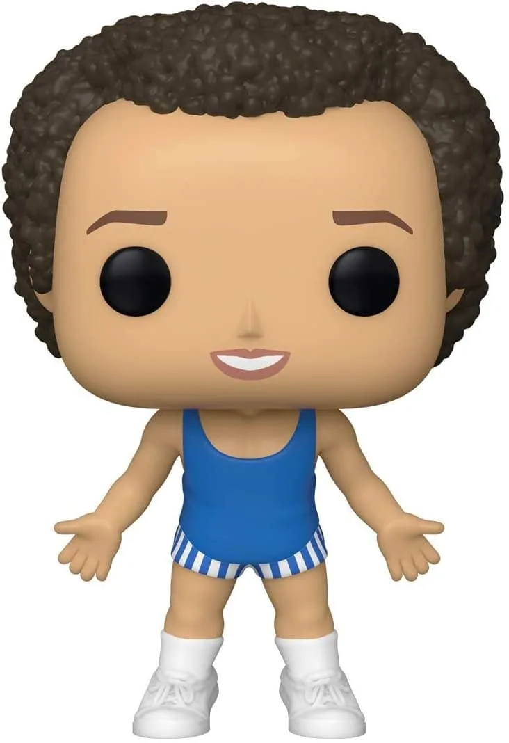 Funko Pop! Icons Richard Simmons vinyl figure in blue tracksuit with headband, standing pose