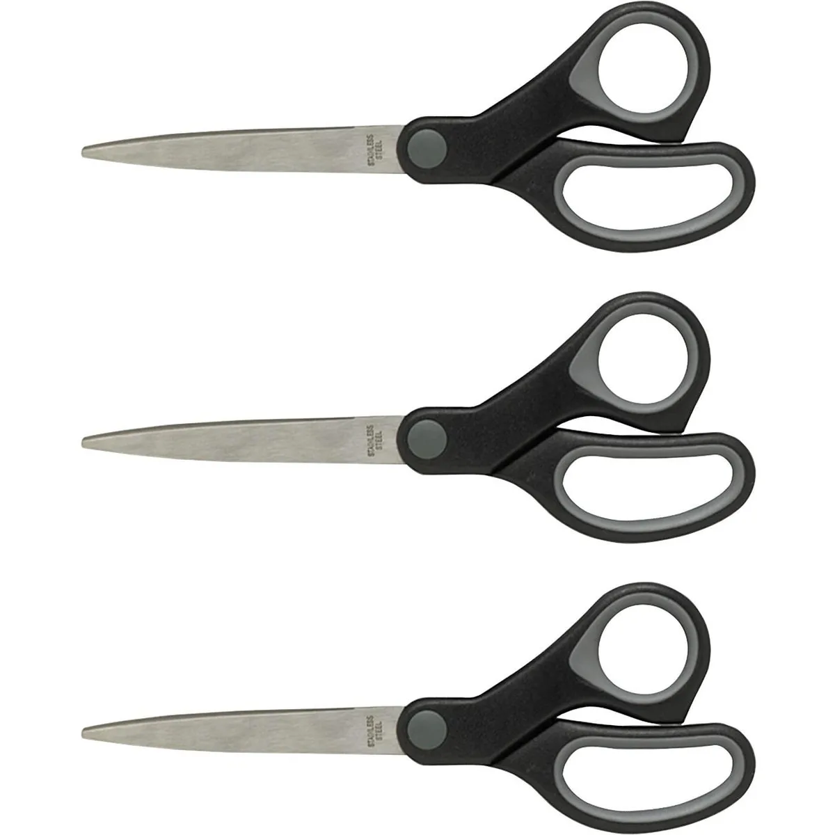 Sparco Products Sparco Products 25225BD Rubber Grip Straight Scissors 3 Pack — product photo
