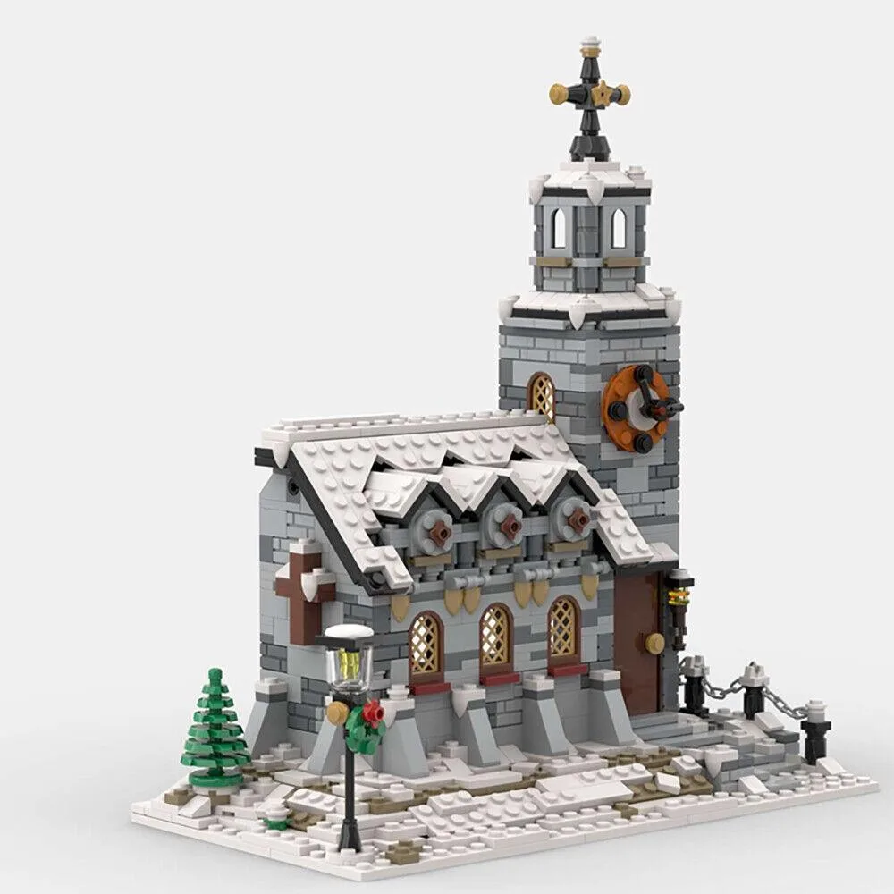 ZITIANYOUBUILD ZITIANYOUBUILD 1077 Little Winter Church 1077 Pieces Educational Building Set — product photo