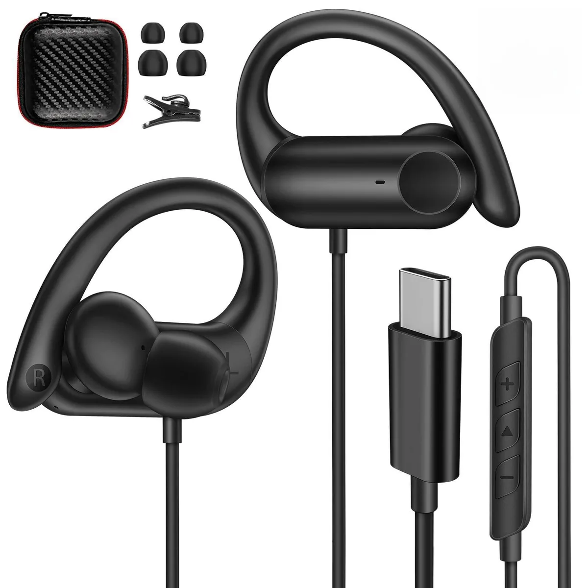No Sew No Sew ASKUBSKU-0228 USB-C Over-Ear Headphones with Hooks — product photo