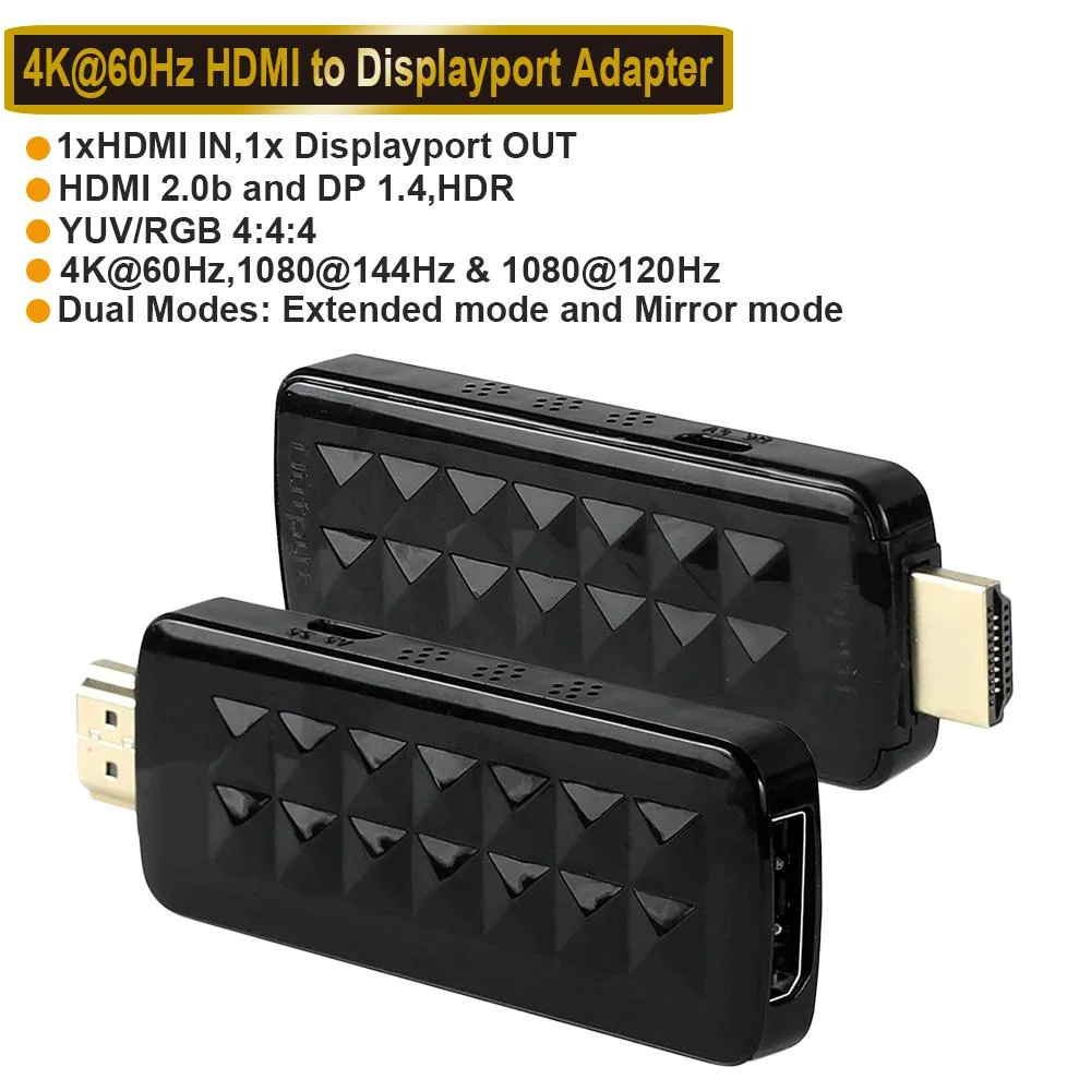 ESTONE ESTONE HDMI 2.0 to DP 1.4 Adapter 4K 60Hz 1080p 144Hz USB Power — product photo