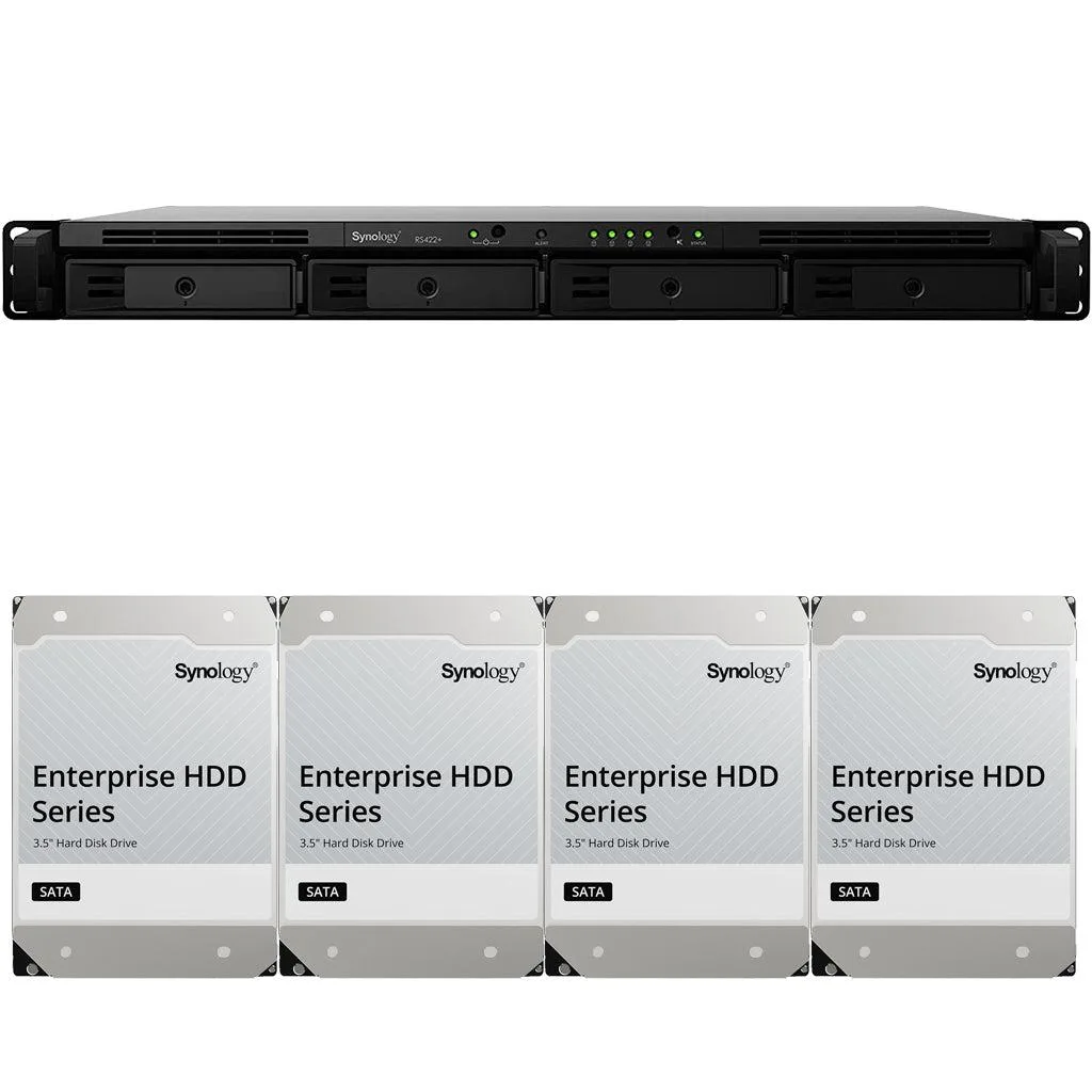 Synology Inc. Synology RS422+ 4-Bay Rackmount NAS 2GB RAM 16TB (4×4TB) Enterprise Drives — product photo