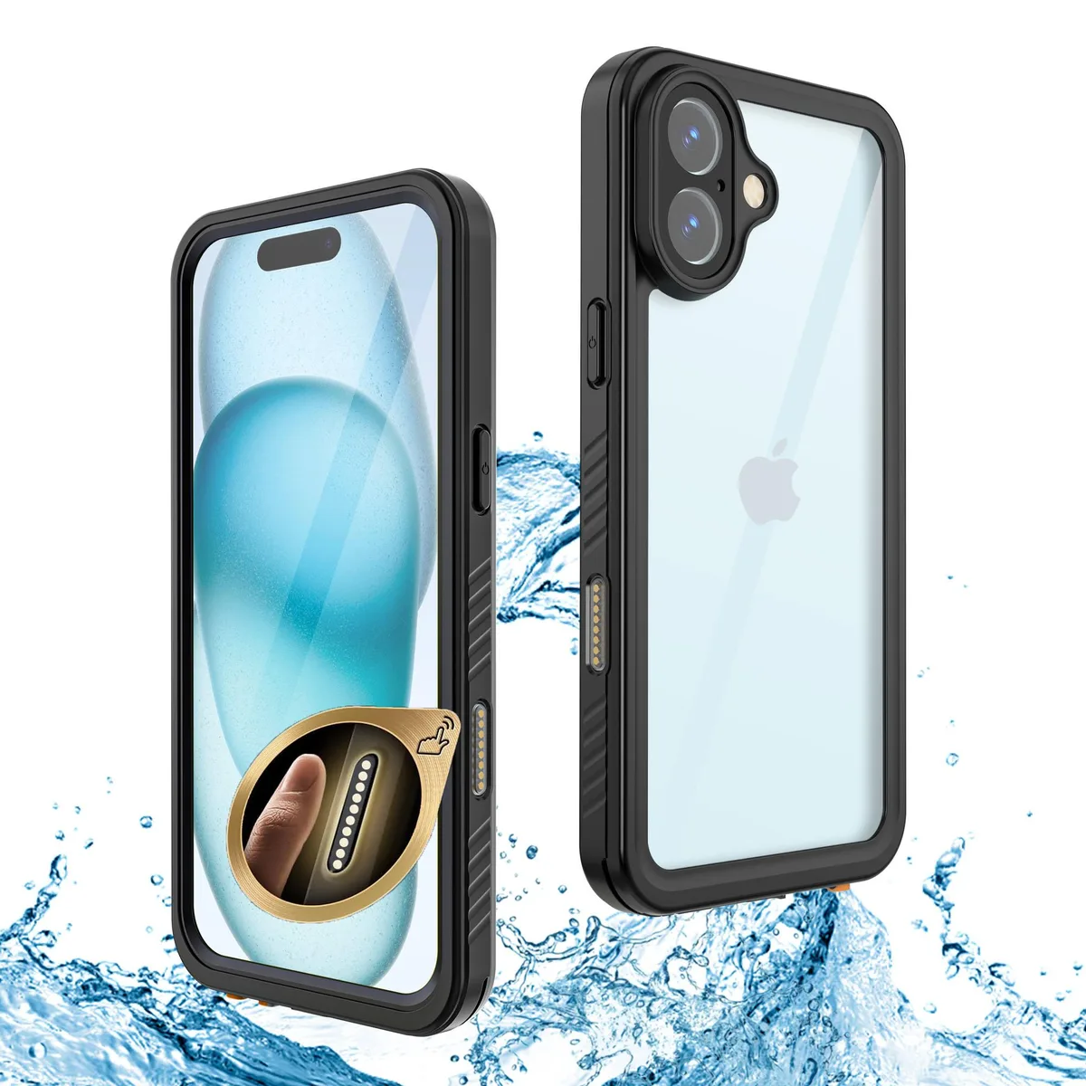 BONAEVER BONAEVER iPhone 16 Plus Waterproof Case Camera Control Button IP68 Black — product photo