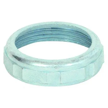 Chrome-plated metal slip nut drain fitting, silver finish