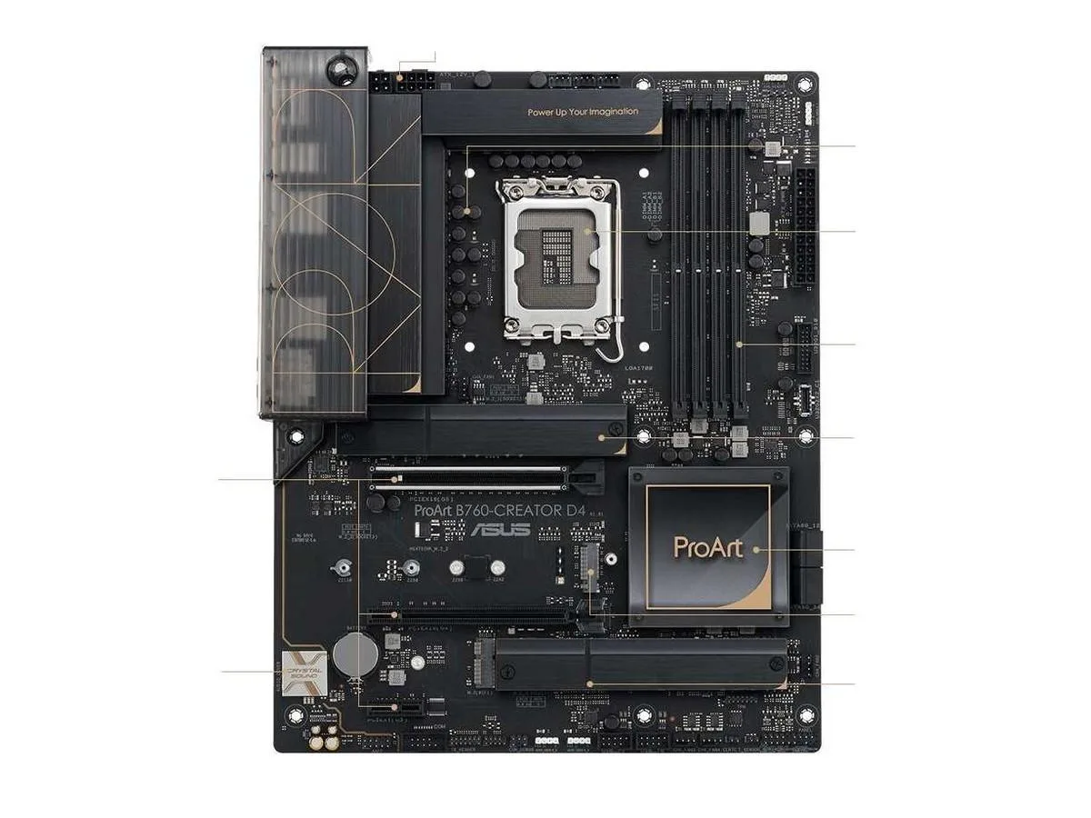 ASUS ASUS ProArt B760-CREATOR D4 LGA 1700 B760 DDR4 128GB ATX Intel motherboard — product photo