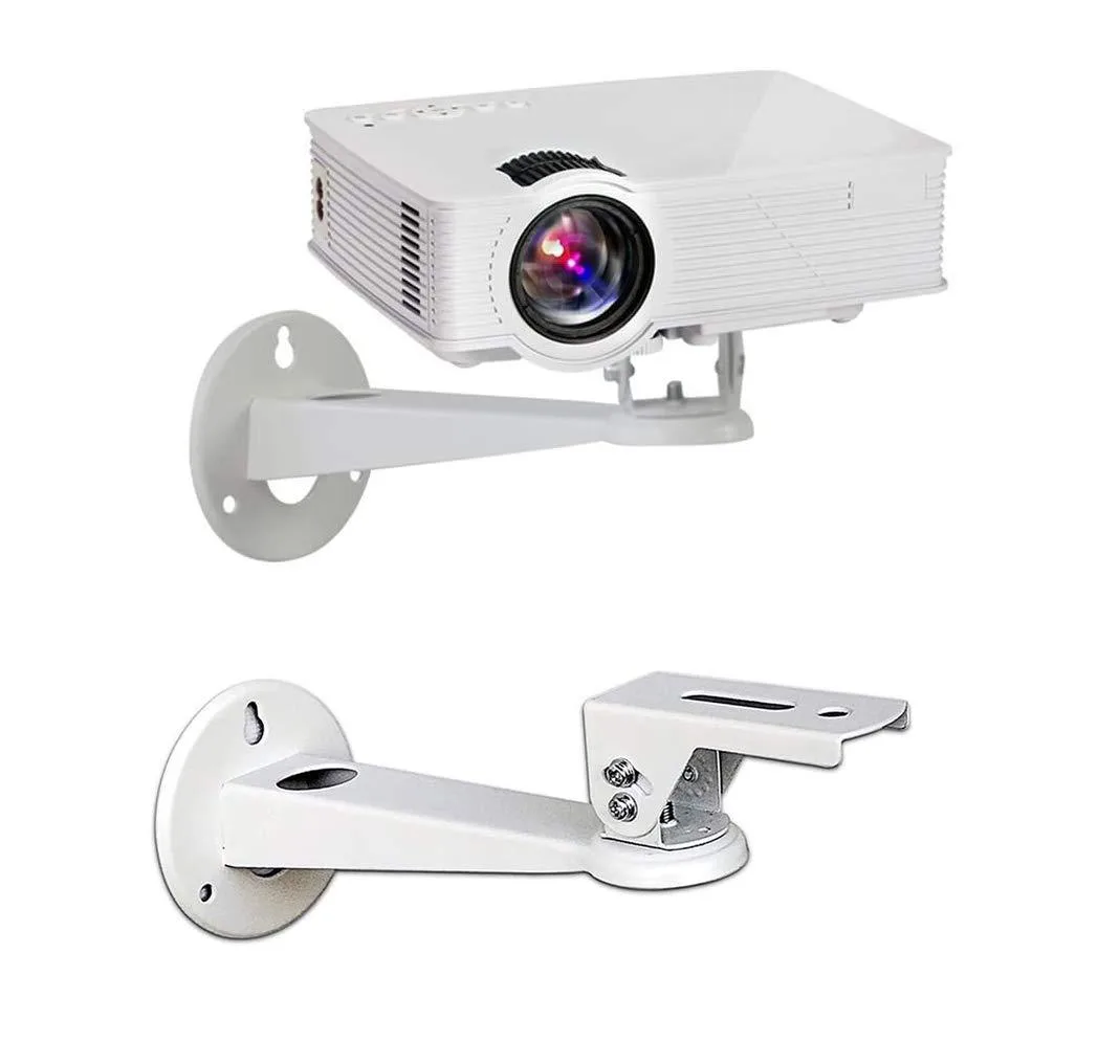 White carbon-steel wall mount with 7.8in arm and 360° swivel head