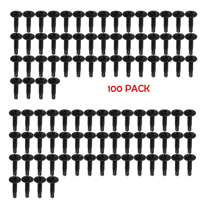 The Wires Zone The Wires Zone Black Phosphate Phillips Wafer Head Self Tapping Screws 1" 100pk — product photo