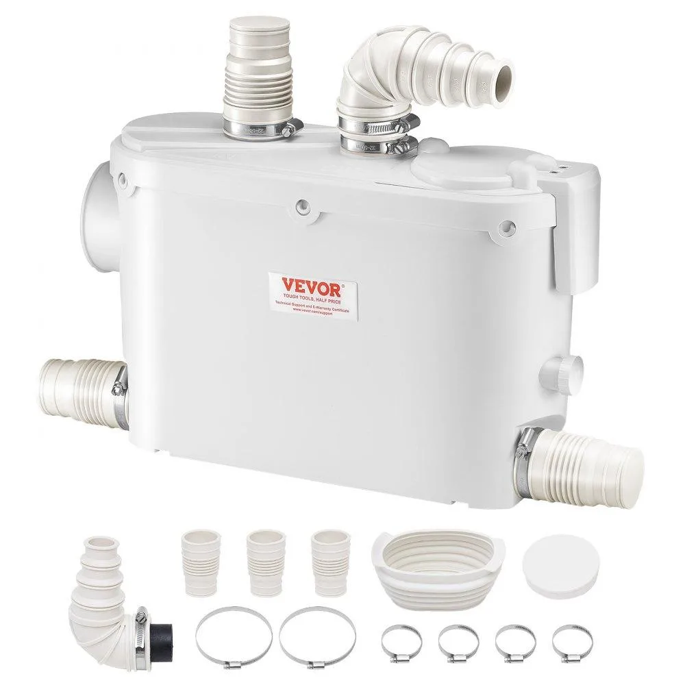 VEVOR VEVOR Macerator Pump FLO500-CE Pro 500W 29 GPM 26 ft 4 Inlets — product photo