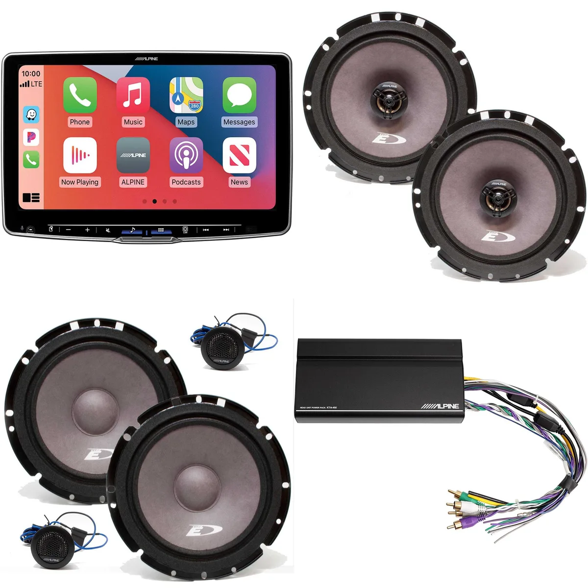 Alpine Alpine ILX-F511 Halo11 11" Receiver with SXE-1751S & SXE-1726S Speakers + KTA-450 Amplifier — product photo