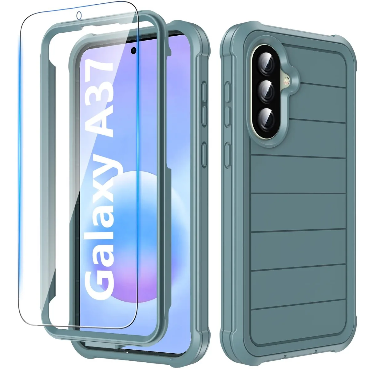  Hensinple Samsung Galaxy A37 5G Case with Screen Protector Green — product photo
