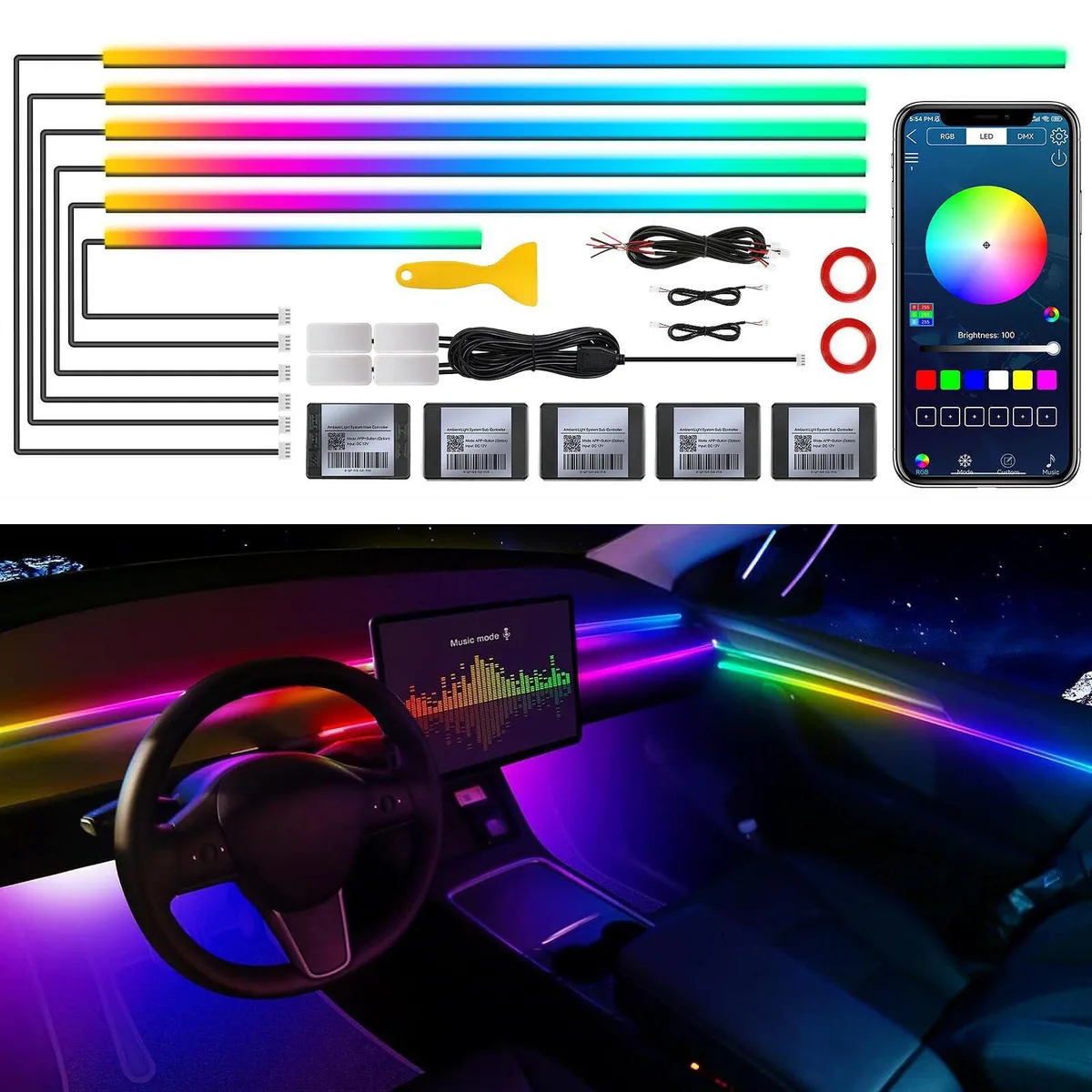  Automotive Specialty Lighting 175in 593 LED 10 Dynamic Chasing Music Sync — product photo
